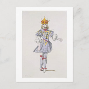 Costume design for Geometry in a 17th century cour Postcard