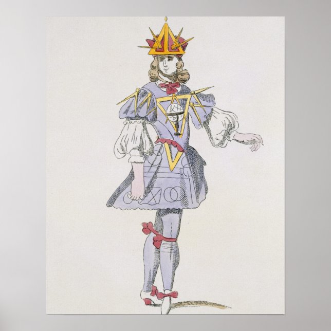 Costume design for Geometry in a 17th century cour Poster (Front)