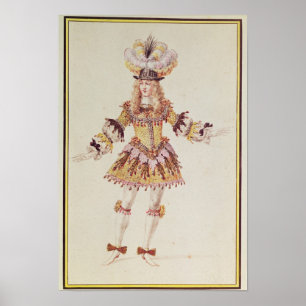 Costume design for male dancer, c.1660 poster