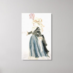 Costume design for 'Misa Sert' as 'Une Dame de la Canvas Print