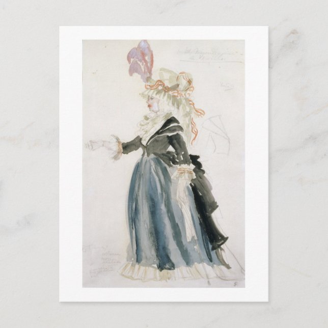 Costume design for 'Misa Sert' as 'Une Dame de la Postcard (Front)