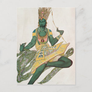 Costume design for Nijinsky as the 'Blue God' Postcard