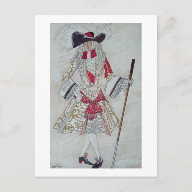 Costume design for Prince Charming at Court, from Postcard (Front)