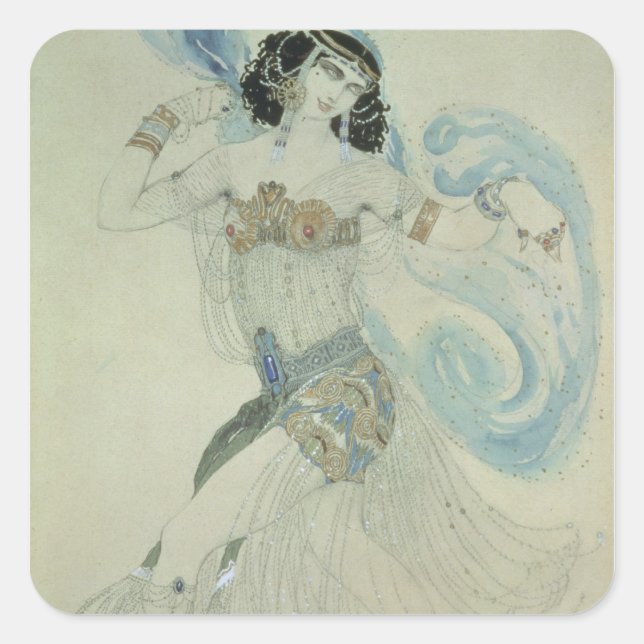 Costume design for Salome Square Sticker (Front)