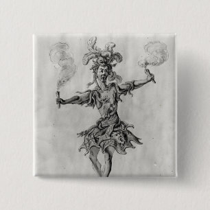 Costume design for the ballet 'Medusa' 15 Cm Square Badge