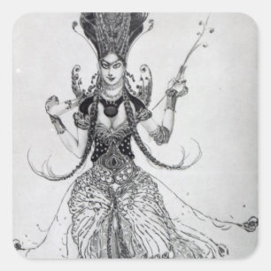 Costume design for 'The Firebird', 1910 Square Sticker