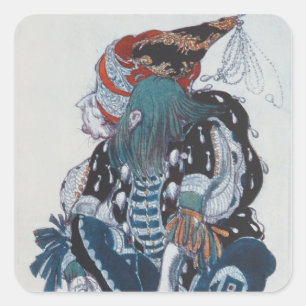 Costume design for the Pageboy of the wicked fairy Square Sticker