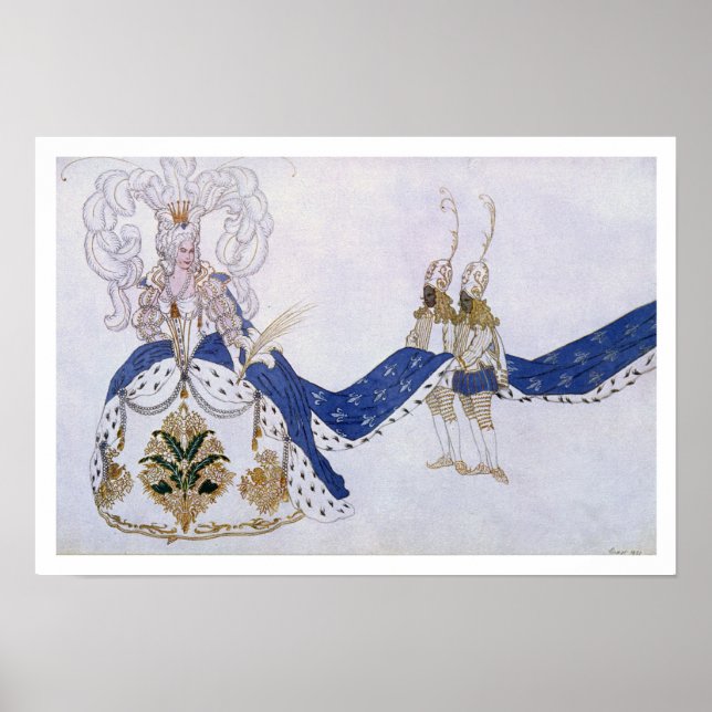 Costume design for The Queen and Her Pages, from S Poster (Front)