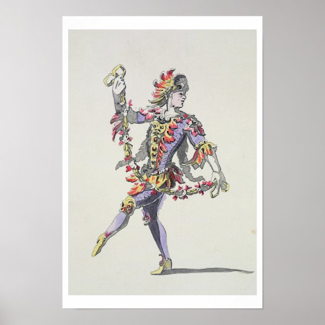 Costume design for Triton, in a 17th century balle Poster (Front)