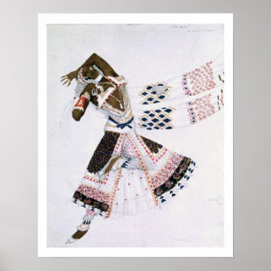 Costume design from Le Dieu Bleu, 1911 (color lit Poster