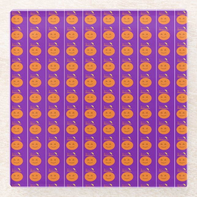 Costume Design Pumpkin Purple Coaster (Front)