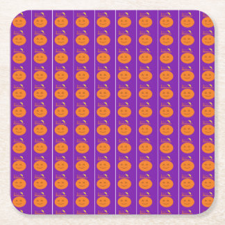 Costume Design Pumpkin Purple Paper Coaster