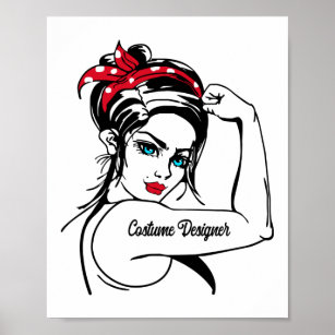 Costume Designer Rosie The Riveter Pin Up Poster