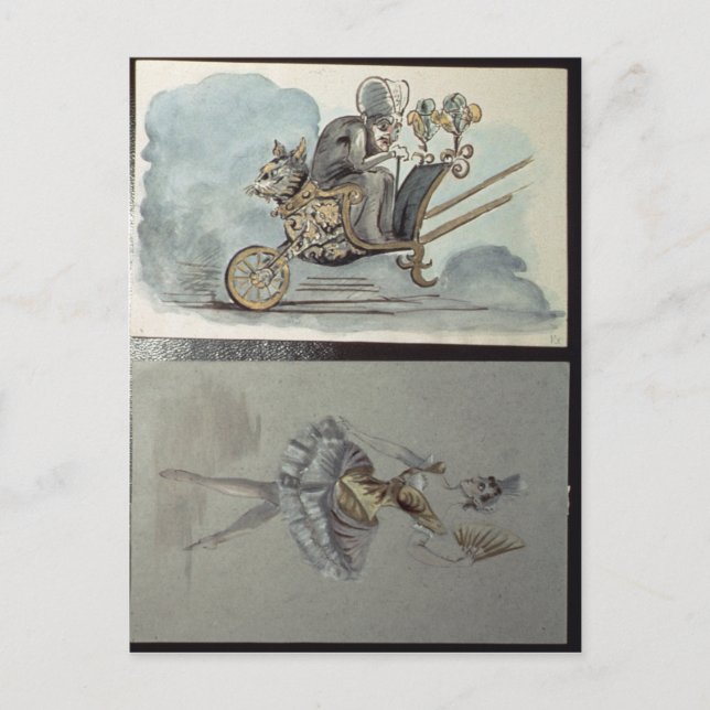 Costume designs for the ballet postcard (Front)