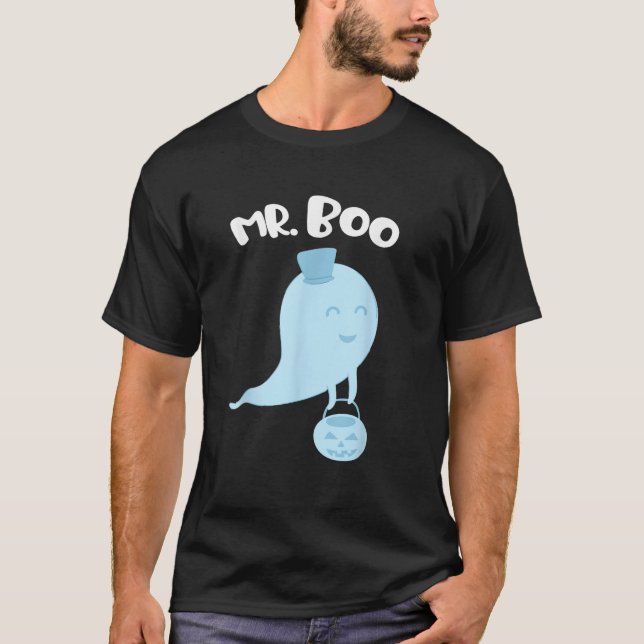 Costume for Couples Mr BOO and Mrs Boo Matching Ha T-Shirt (Front)