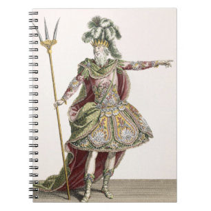 Costume for Neptune in several operas, engraved by Notebook