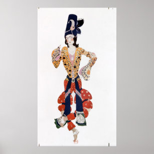 Costume for Nijinsky  in the ballet Poster