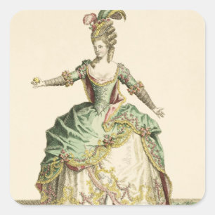 Costume for Venus in several operas, engraved by t Square Sticker