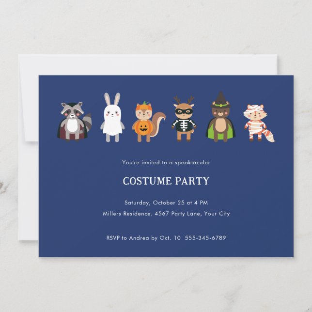 COSTUME HALLOWEEN PARTY INVITATION (Front)