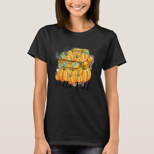 Costume Hello Fall Autumn Fall Thankful Pumpkin Se T-Shirt (Front)