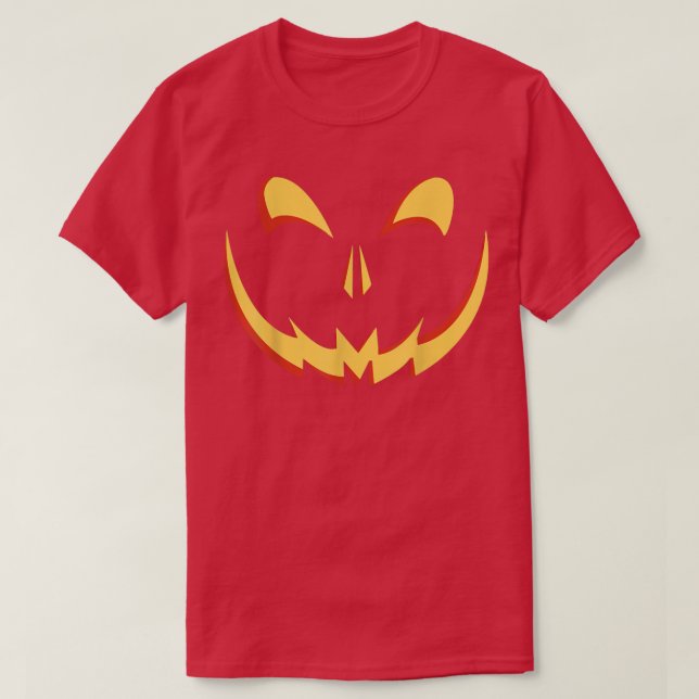 Costume Jack O'Lantern Pumpkin with EyeLashes Hall T-Shirt (Design Front)