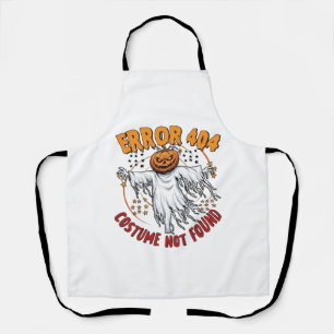 Costume Not Found Halloween Pumpkin Ghost_1 Apron