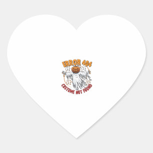 Costume Not Found Halloween Pumpkin Ghost_1 Heart Sticker