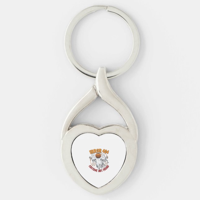 Costume Not Found Halloween Pumpkin Ghost_1 Key Ring (Front)