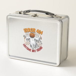 Costume Not Found Halloween Pumpkin Ghost_1 Metal Lunch Box