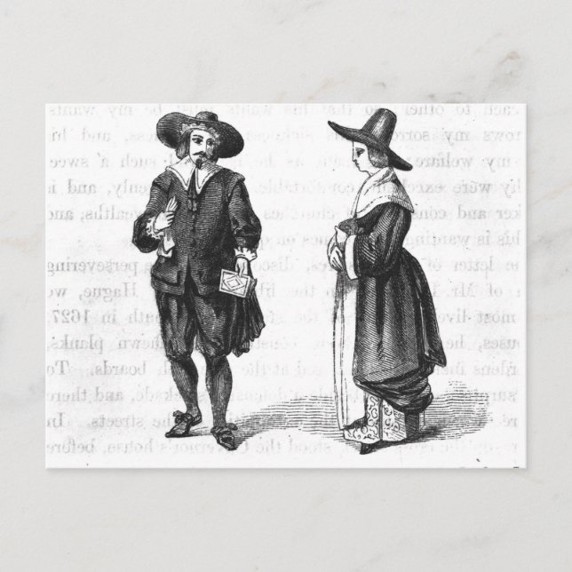 Costume of the Pilgrims Postcard (Front)