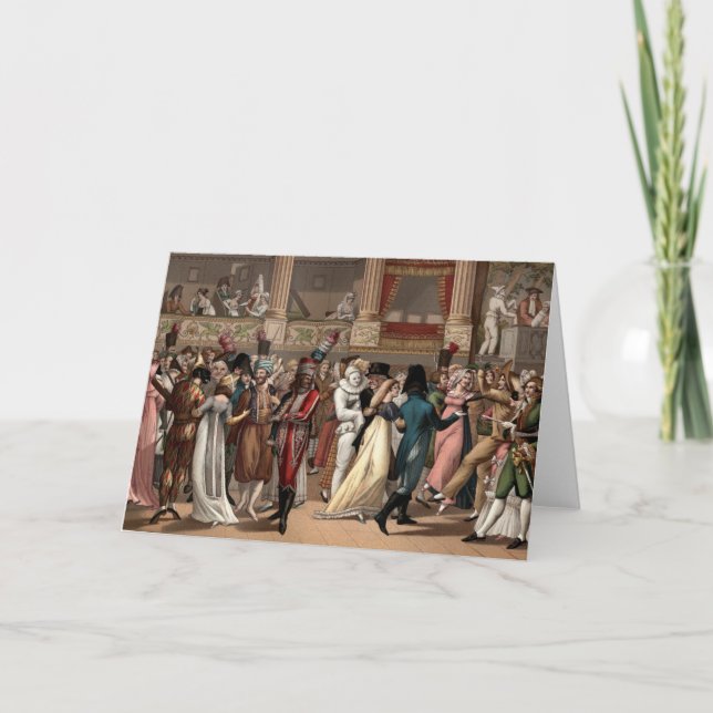 Costume party at the Opera, Paris, French Card (Front)