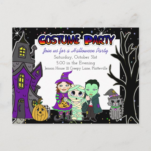  Costume Party | Halloween Party Invitations (Front)