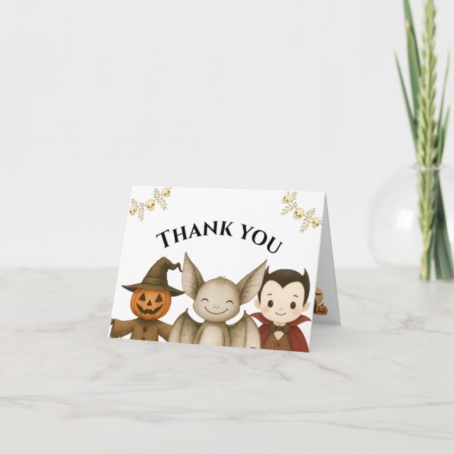 costume Party Halloween Thank You Card (Front)