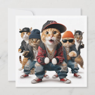 Costume party, Hip Hop dance,  Dance party, cat  Invitation