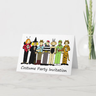 Costume Party Invitation Children in Fancy Dress