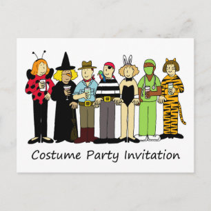 Costume Party Invitation Children in Fancy Dress