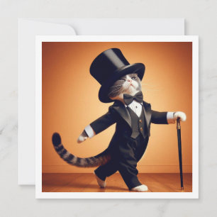 Costume party, Tap dance, Dance party, cat Invitation