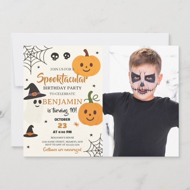 Costume Party Trick-or-Treat Invite (Front)