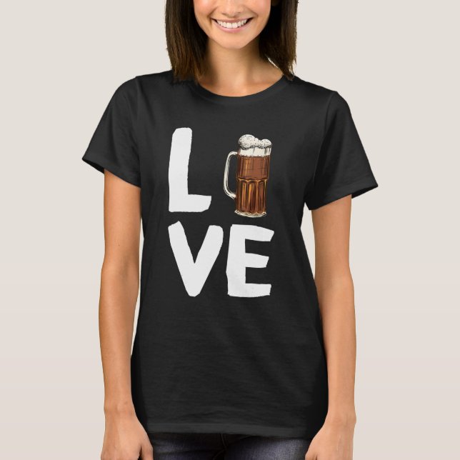 Costume Root Beer for Beer Lovers Rootbeer LOVE T-Shirt (Front)