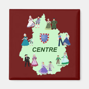 Costume traditionnel du Centre, France Magnet