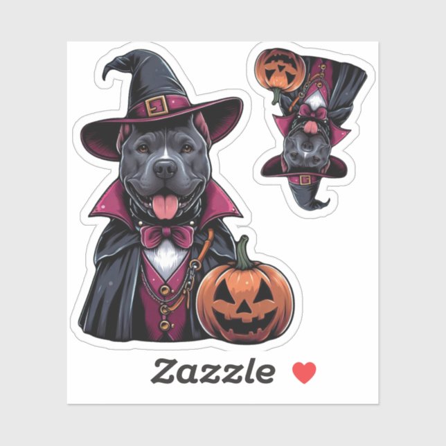 Costumed Pitbull Halloween (Sheet)