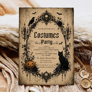 Costumes Adult Halloween Party Invitation
