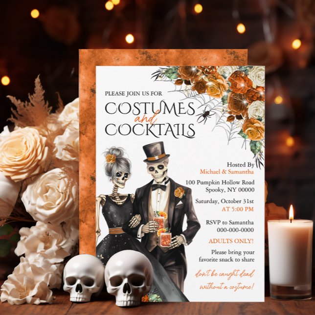 Costumes and Cocktails Adult Halloween Party Invitation (Creator Uploaded)