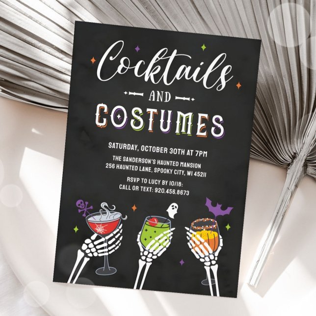 Costumes and Cocktails Adult Halloween Party Invitation (Creator Uploaded)