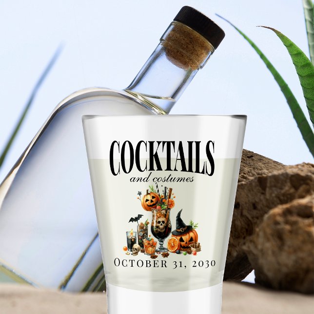 Costumes And Cocktails Adult Halloween Party Shot Glass (Creator Uploaded)