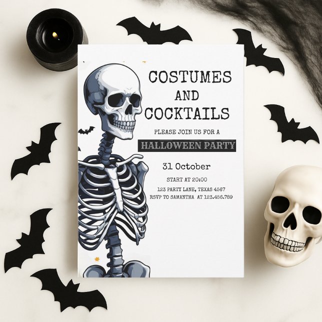 Costumes and Cocktails Halloween Party  Holiday Card (Creator Uploaded)