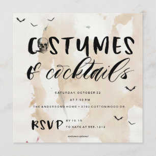 COSTUMES AND COCKTAILS HALLOWEEN PARTY INVITATION