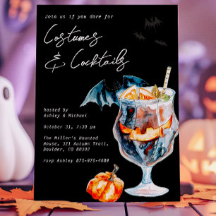 Costumes and Cocktails Halloween Party Invitation