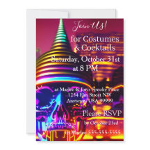 Costumes and Cocktails Halloween Party Invitations