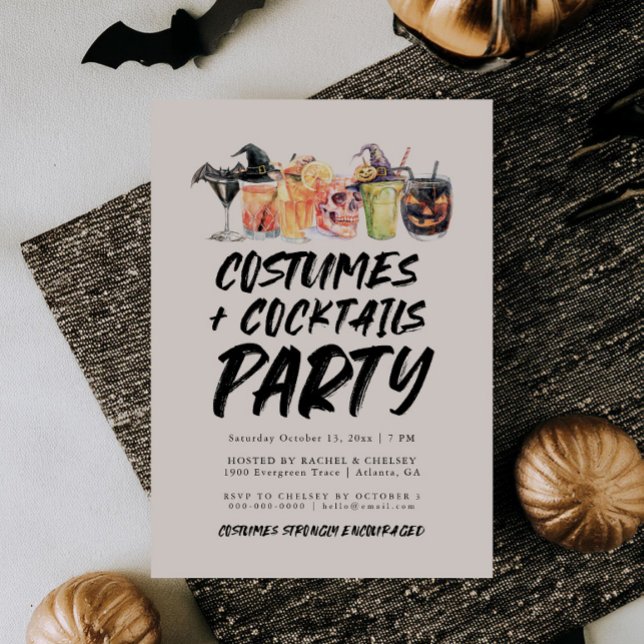 Costumes And Cocktails Halloween Party Invite (Creator Uploaded)